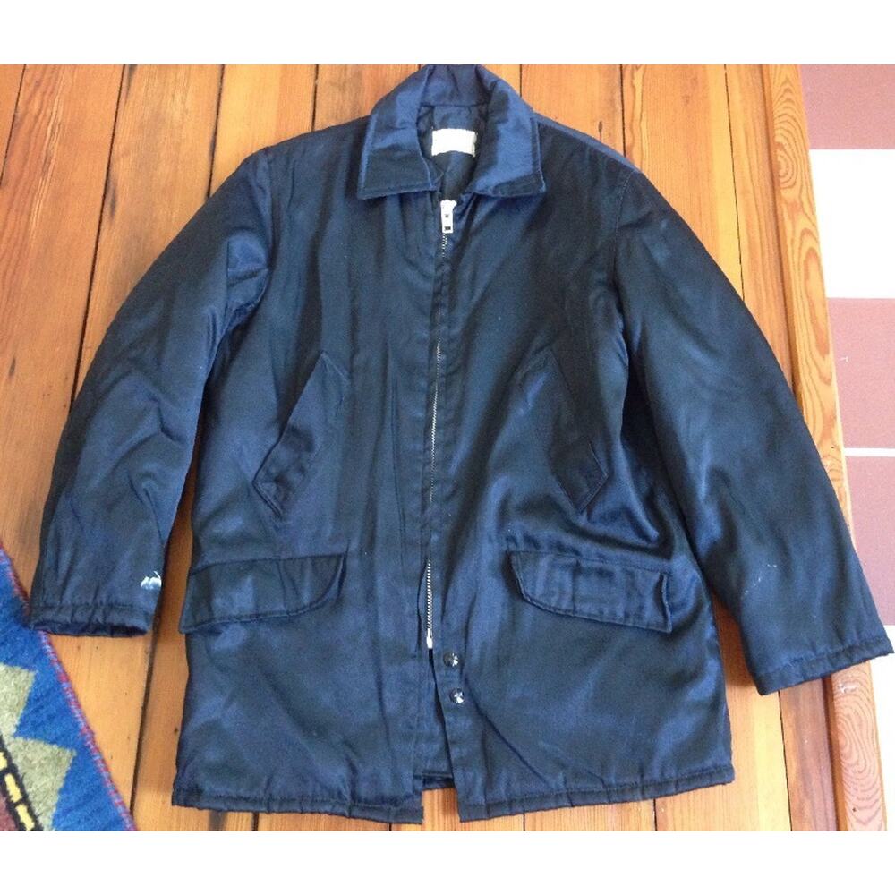 Vintage Rockland USA Union Made Navy Cop Police Quilt Lined M Reg Mens